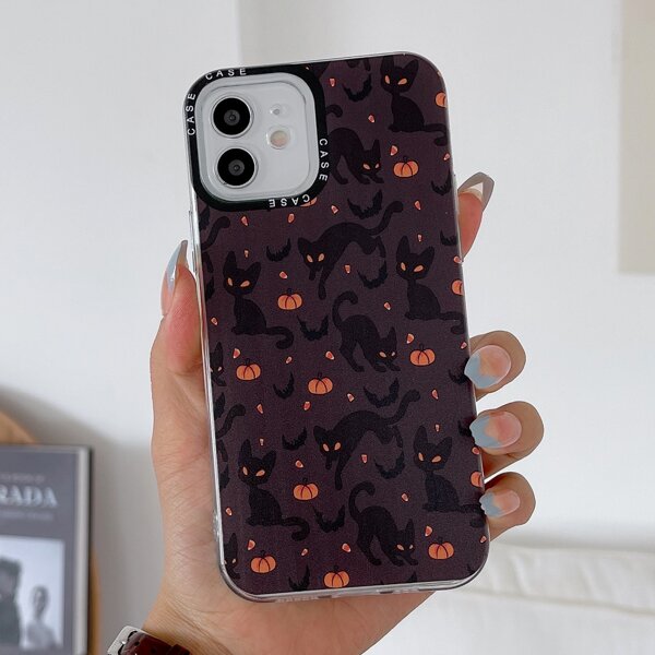 

Halloween Cat & Pumpkin Phone Case, Multicolor