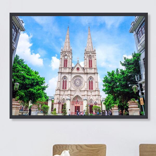 

Building Pattern DIY Diamond Painting Without Frame, Multicolor