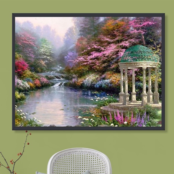 

Pavilion Pattern DIY Diamond Painting Without Frame, Multicolor
