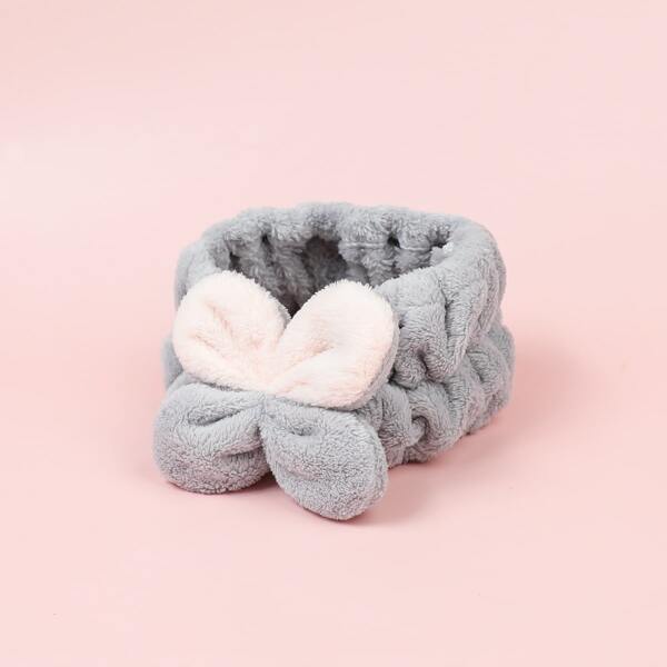 

Flower Decor Bath Headband, Grey