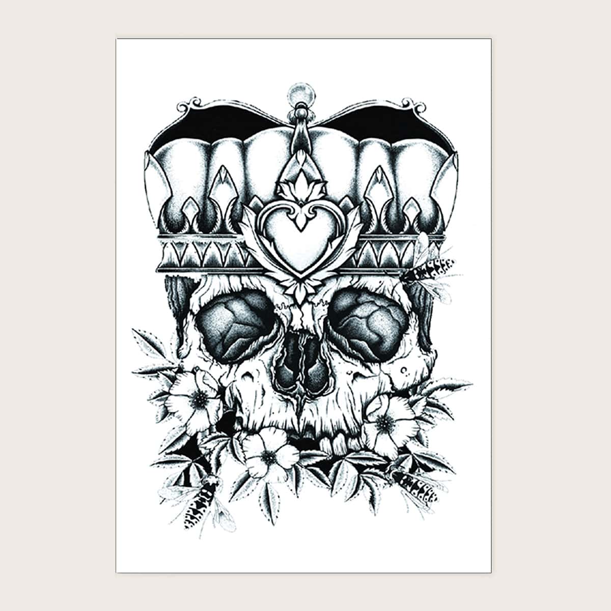 

1sheet Halloween Skull Pattern Phone Case, Black