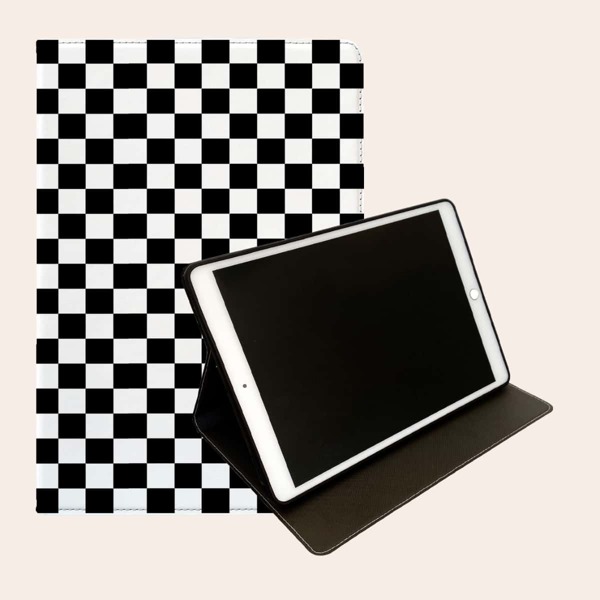 

Checker Case For iPad, Black and white