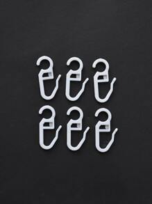 6 piezas Cortina Gancho - Blanco - Ver 1