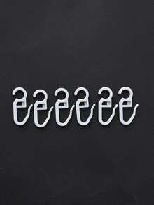 6 piezas Cortina Gancho - Blanco - Ver 3