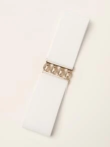 Thắt lưng khóa kim loại - trắng - Xem 2