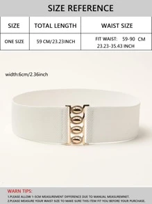 Thắt lưng khóa kim loại - trắng - Xem 3