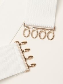 Thắt lưng khóa kim loại - trắng - Xem 4