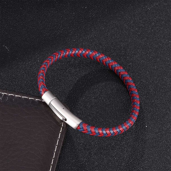

Men PU Leather Braided Bracelet, Multicolor
