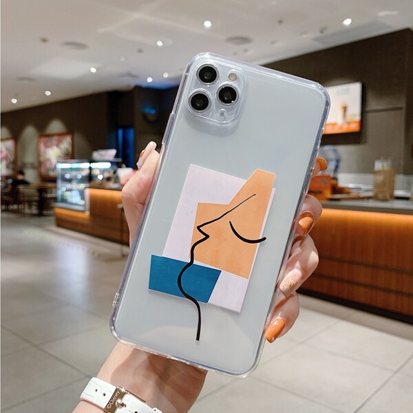 

Graphic Clear Phone Case, Multicolor