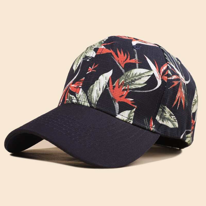 

Guys Leaf Print Baseball Cap, Multicolor