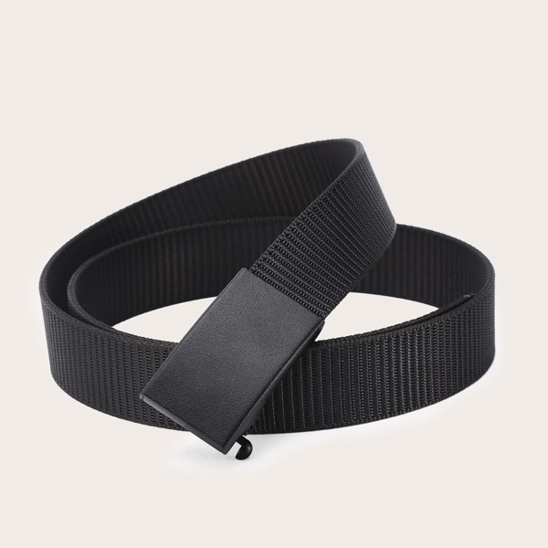 

Men Simple Tape Belt, Black