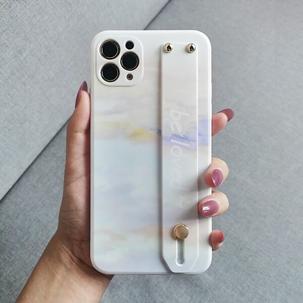 

Watercolor Phone Case With Wristband Holder, Multicolor