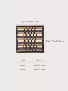 1入組簡約印花70年代風格女用頭巾，可用作圍巾、腰帶或頭帶，頭髮箍及裝飾您的造型理想之選 - 彩色 - 查看 5