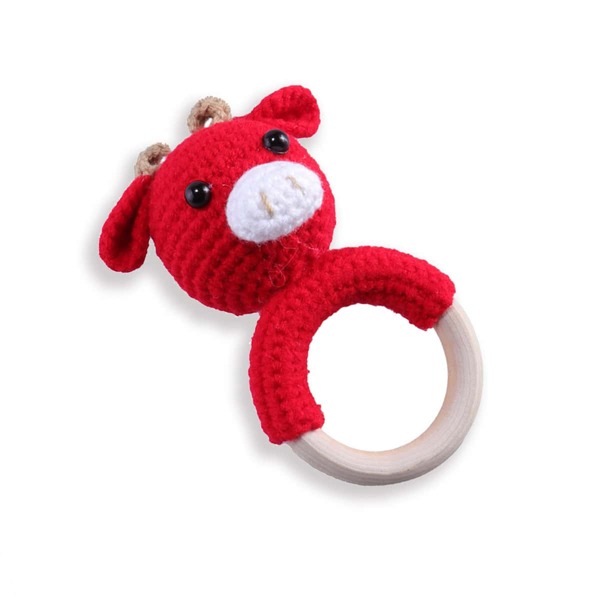 

Newborn Unisex Photography 3D Knit Cartoon Toy, Red