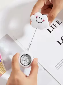 Clouds Nurse Quartz Watch Brooch