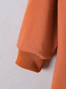 Niñas Abrigo con parte delantera abierta unicolor - Marrón - Ver 3