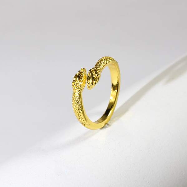 

Men Snake Design Ring, Gold