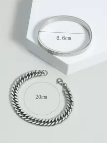 時尚流行男士鍊式手鍊和羅馬數字手鐲不銹鋼珠寶禮物和時尚外觀