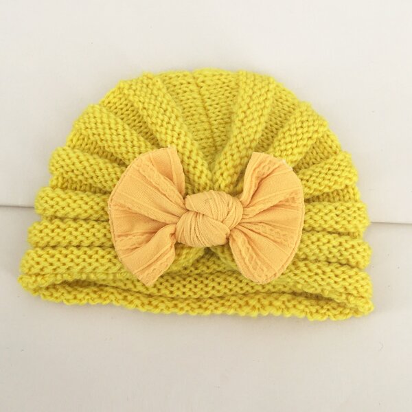 

Baby Bow Knot Decor Hat, Yellow