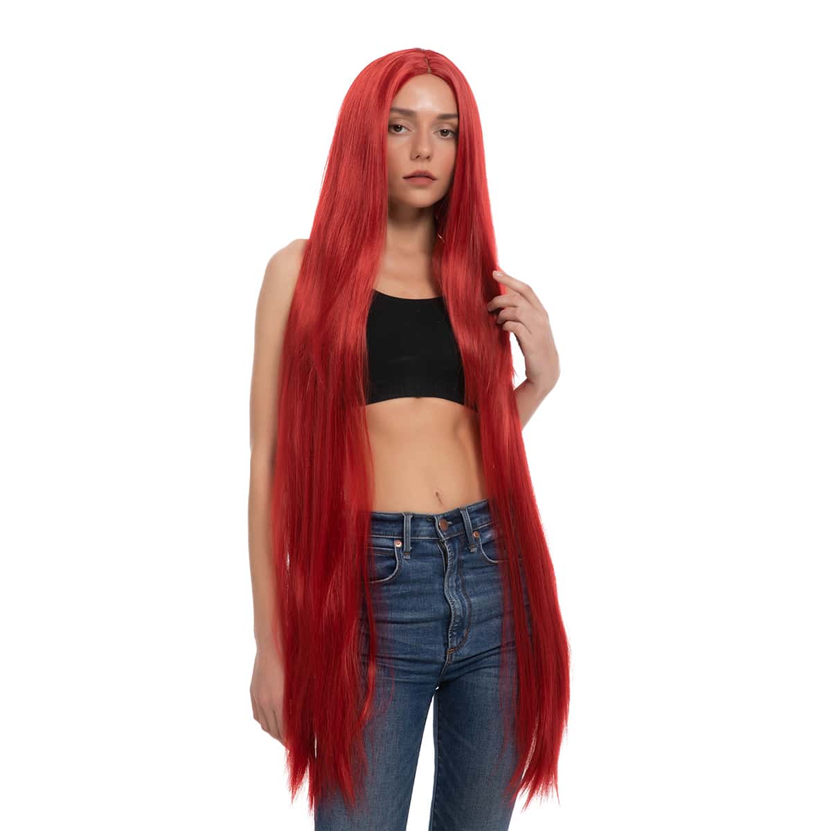 

Long Straight Wig, Red