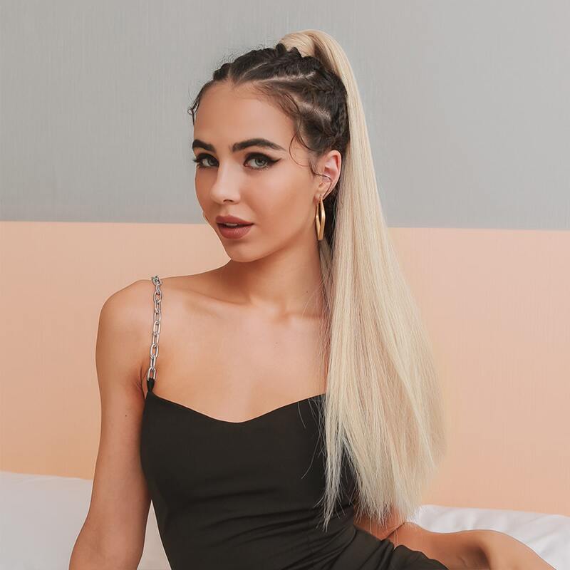 

Long Straight Ponytail Hair Extension, Gold