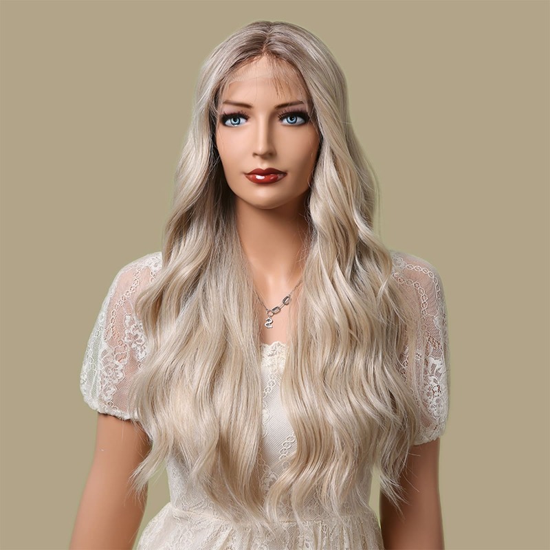 

Natural Long Curly Wig, Gold