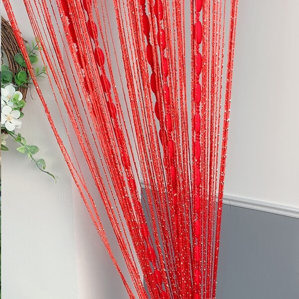 

Woven Single Linear Curtain, Red