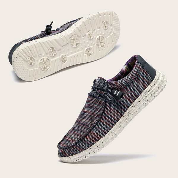

Men Minimalist Lace Up Front Loafers, Multicolor