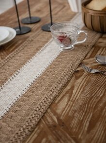 撞色長方桌布 - 彩色 - 查看 2