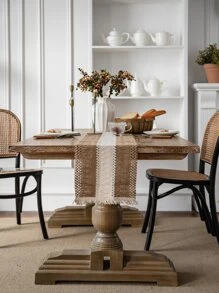 撞色長方桌布 - 彩色 - 查看 4