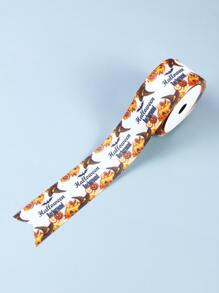 1roll Halloween Pattern Gift Wrapping Ribbon
