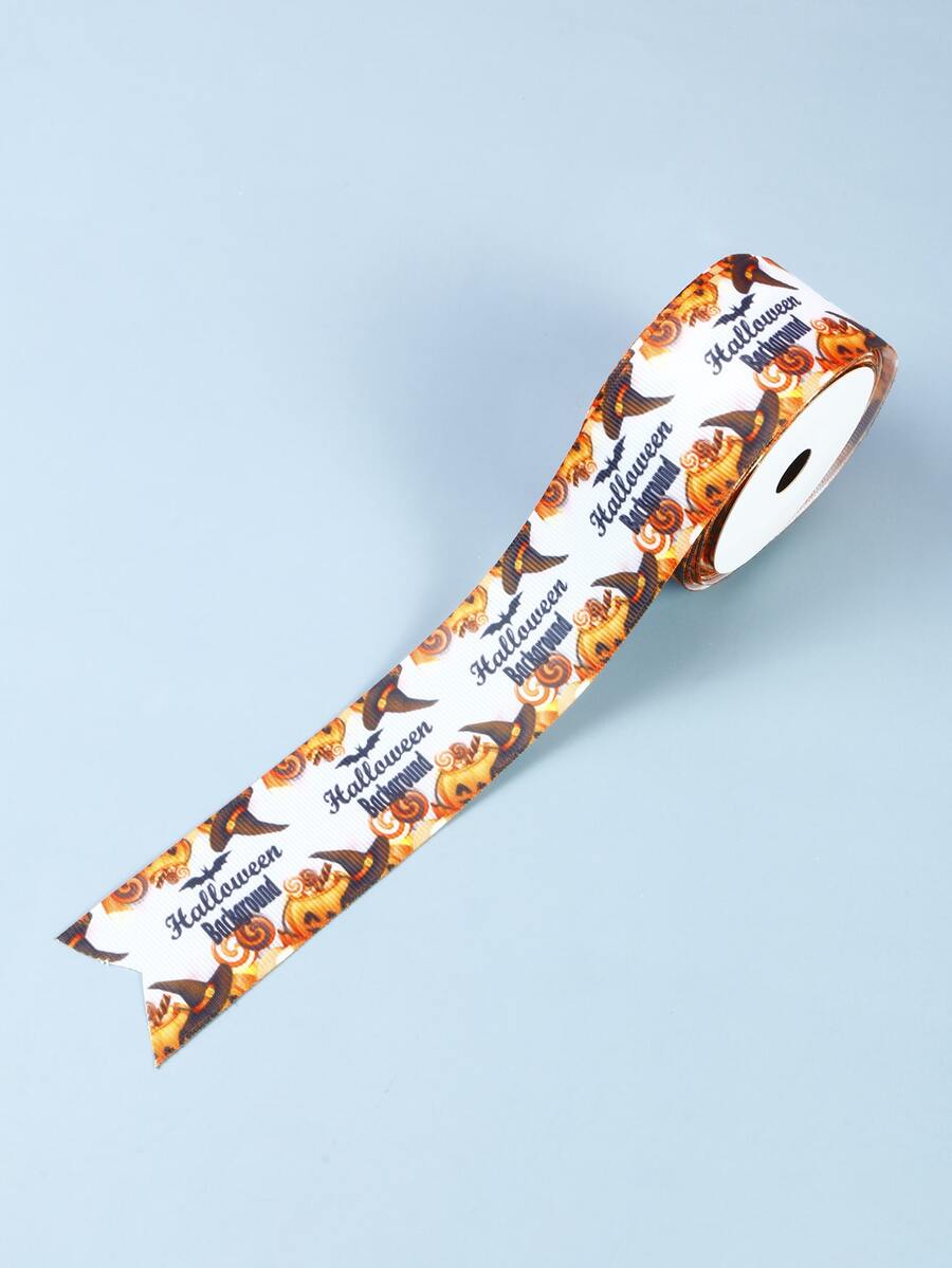 1roll Halloween Pattern Gift Wrapping Ribbon
