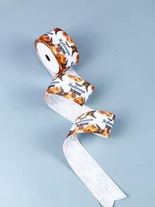 1roll Halloween Pattern Gift Wrapping Ribbon
