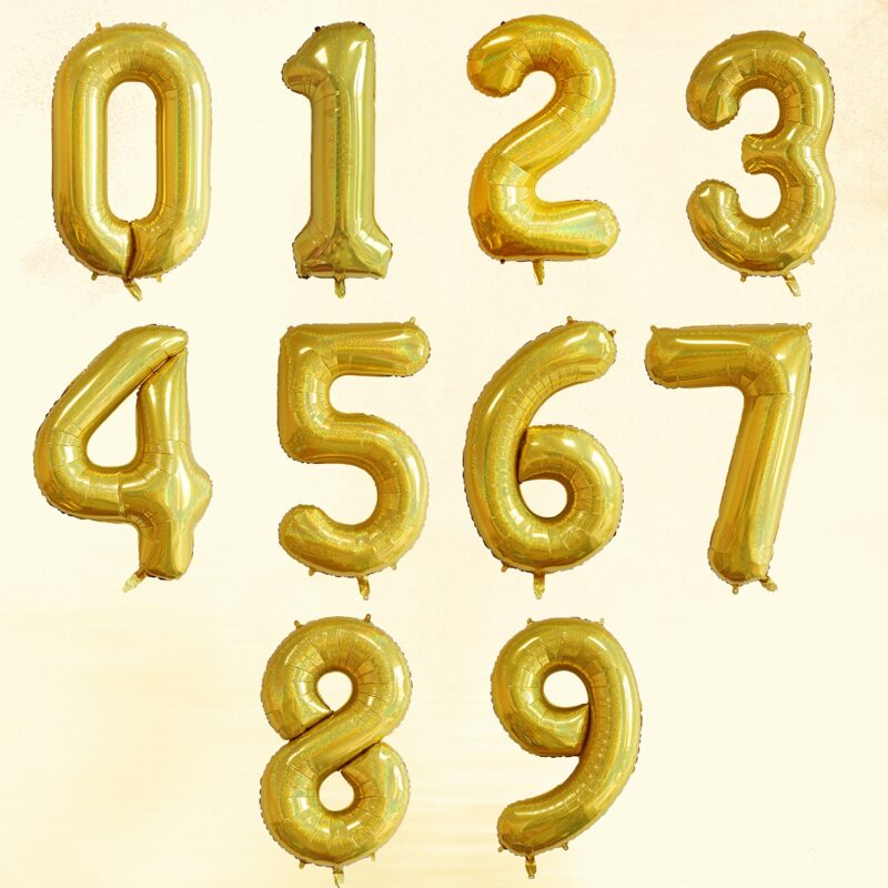 

1pc 40 Inch Number Balloon, Gold