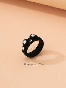 Anillo de aleación con dibujos animados - Negro - Ver 4