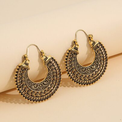 Hollow Out Hoop Earrings