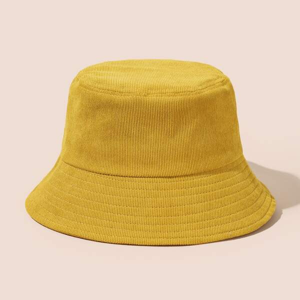 

Solid Bucket Hat, Yellow