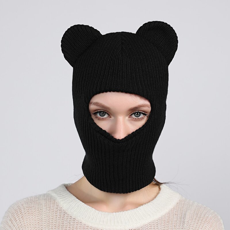 

Solid Knitted Hat, Black