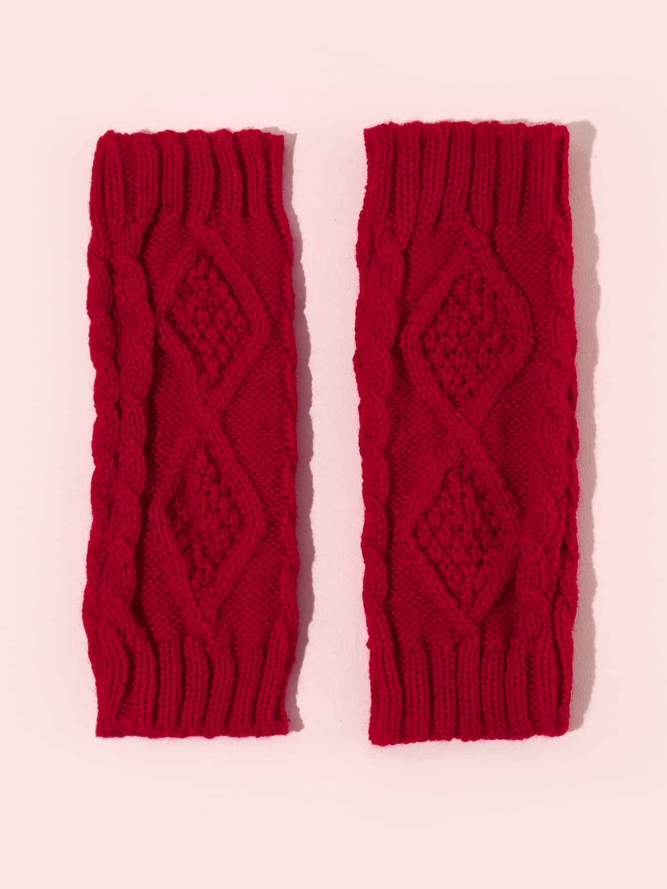 Guantes sin dedo tejidos - Rojo - Añade 2