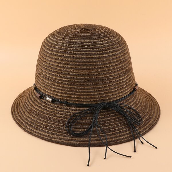 

Bow Knot Decor Hat, Brown