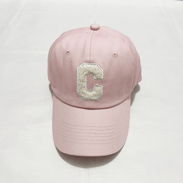 

Letter Embroidered Baseball Cap, Pink