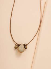 Vòng cổ quyến rũ bằng đá trang trí hoa - màu xanh lá - Xem 4