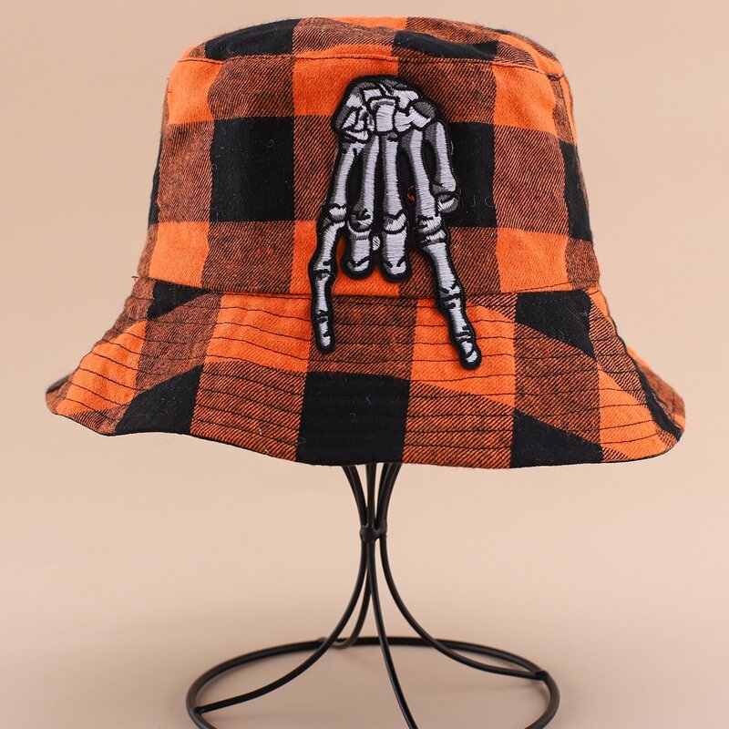 

Skeleton Hand Print Bucket Hat, Multicolor