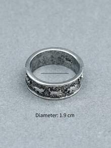 Anillo gato grabado - Plata antigua - Ver 7