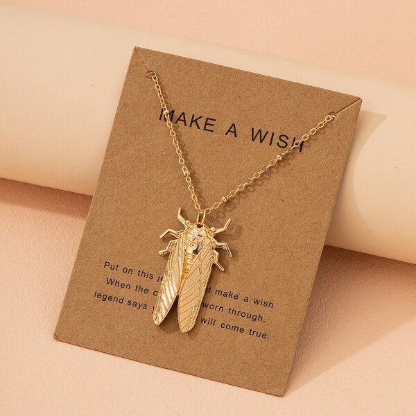 

Insect Pendant Necklace, Gold