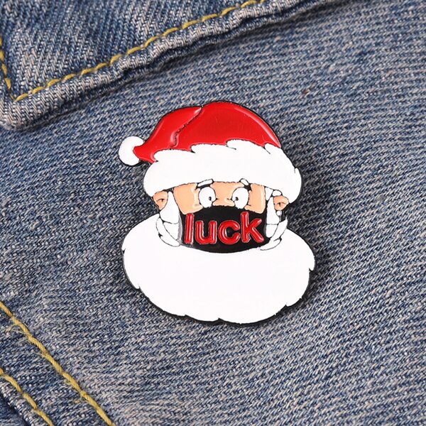 

Santa Claus Design Christmas Brooch, Multicolor