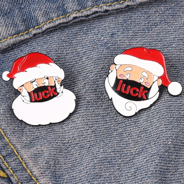 

2pcs Christmas Brooch, Multicolor