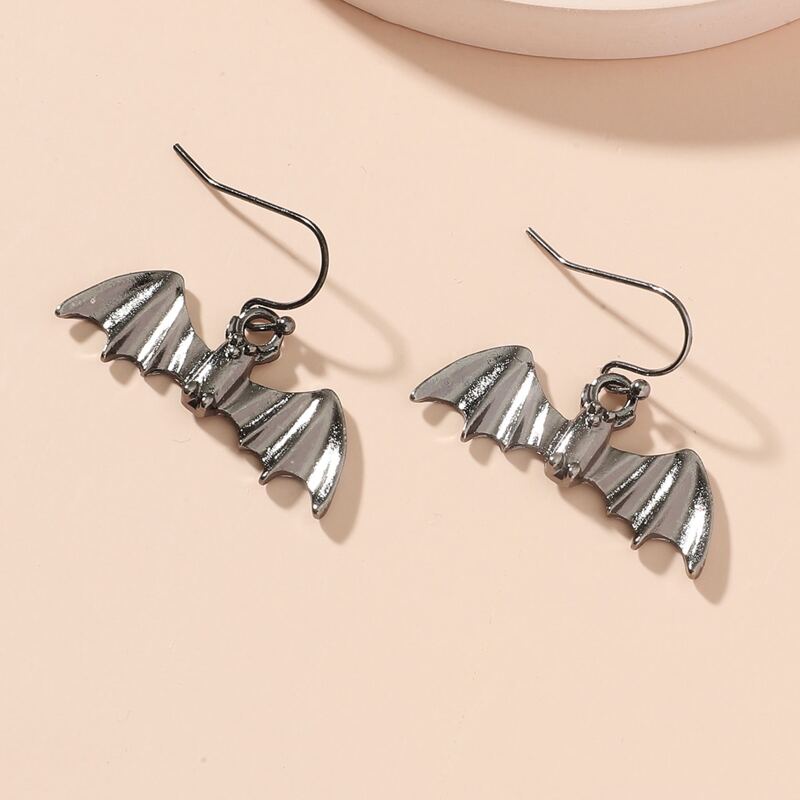 

Bat Drop Earrings, Gun black