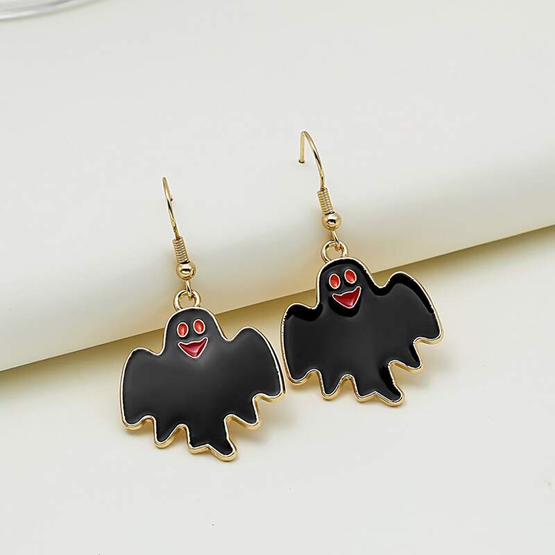 

Ghost Drop Earrings, Black