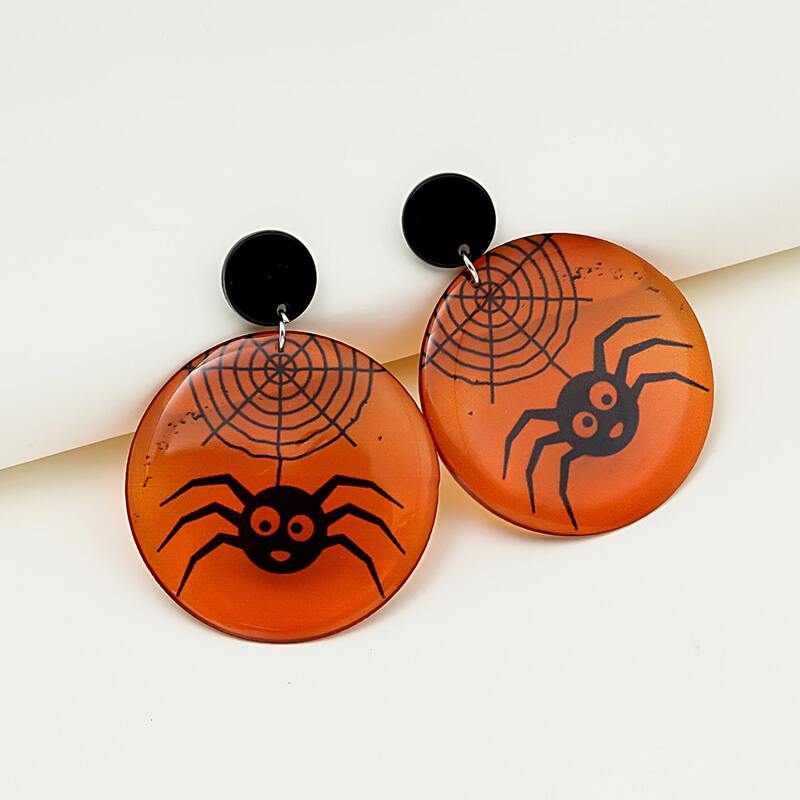 

Spider Graphic Drop Earrings, Multicolor